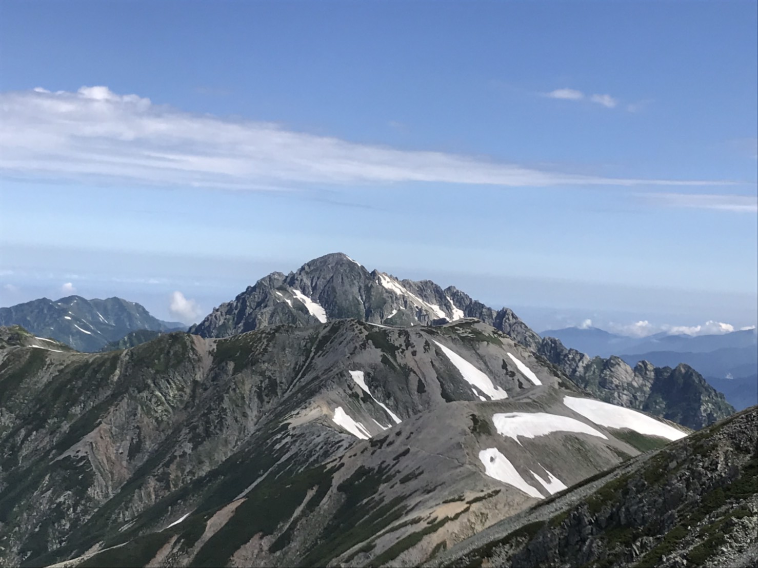 剱岳（2999m）雄山（3003ｍ）